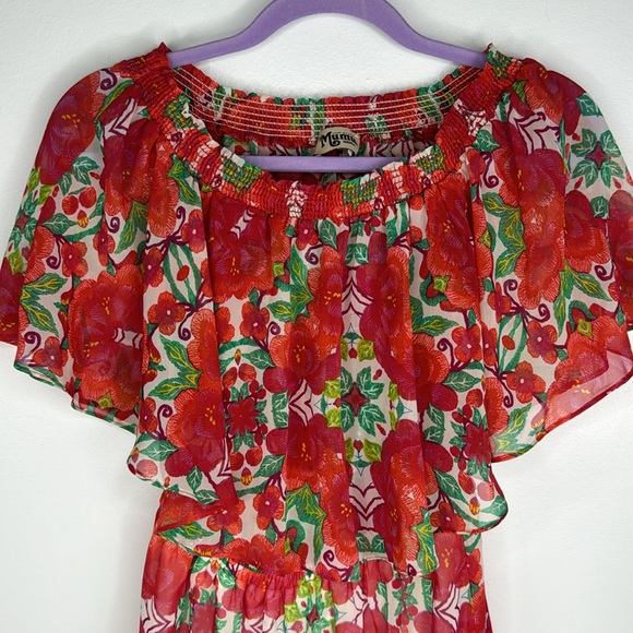 Show Me Your Mumu Casita Off the Shoulder Floral Mini Dress Sz Small - Picture 3 of 5